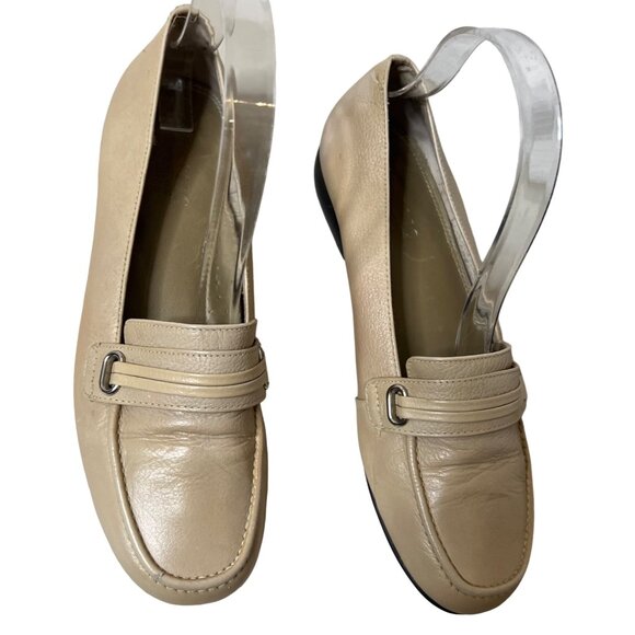 Classic Elements Permalia  Beige Leather Loafers Women's Size 7.5M  Z8044  565 - Picture 11 of 16